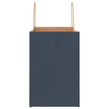 Blue Paper Bags with Handles - 250 pcs | Sustainable Packaging