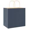 Blue Paper Bags with Handles - 250 pcs | Sustainable Packaging