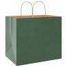 Eco-Friendly Green Paper Bags - 250 pcs with Handles