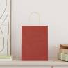 Red Paper Bags with Handles - 50 pcs | Sustainable Packaging