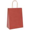 Red Paper Bags with Handles - 50 pcs | Sustainable Packaging