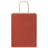 Red Paper Bags with Handles - 50 pcs | Sustainable Packaging