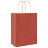 Red Paper Bags with Handles - 50 pcs | Sustainable Packaging