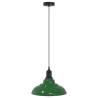 Adjustable Gloss Green Pendant Lamp E27 - Vintage Design