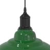 Adjustable Gloss Green Pendant Lamp E27 - Vintage Design