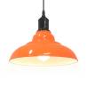 Adjustable Pendant Lamp E27 Gloss Orange Ø 31 cm - Vintage Style