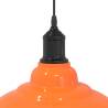 Adjustable Pendant Lamp E27 Gloss Orange Ø 31 cm - Vintage Style