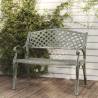 Stylish 102 cm Green Cast Aluminium Garden Bench