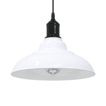 Vintage Adjustable Pendant Lamp E27 Gloss White 31cm | HiPoMarket