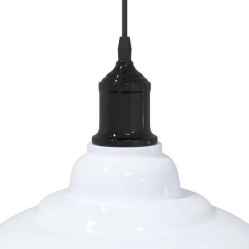 Vintage Adjustable Pendant Lamp E27 Gloss White 31cm | HiPoMarket