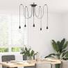 Vintage Pendant Lamp with 5 E27 Holders - Black Metal | Hipomarket