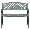 Stylish 102 cm Green Cast Aluminium Garden Bench