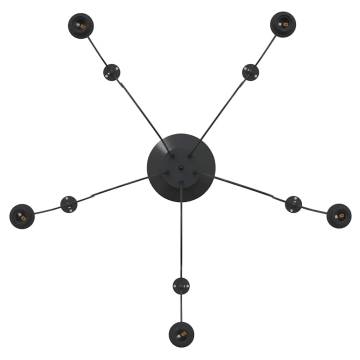 Vintage Pendant Lamp with 5 E27 Holders - Black Metal | Hipomarket