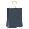 Durable Blue Paper Bags with Handles - 50 pcs | HipoMarket UK