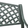 Stylish 102 cm Green Cast Aluminium Garden Bench