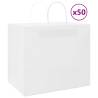  Paper Bags 50 pcs with Handles White 32x22x28 cm Colour white Size 32 x 22 x 28 cm Quantity in Package 50 