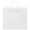 Eco-Friendly White Paper Bags with Handles - 50 Pcs