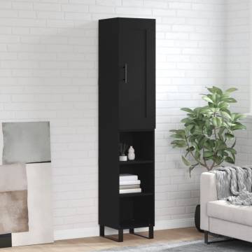 Highboard Black 34.5x34x180 cm - Stylish Storage Solution