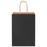 50 Pcs Black Paper Bags with Handles - Eco-Friendly Solution