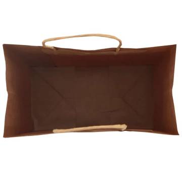 50 Pcs Black Paper Bags with Handles - Eco-Friendly Solution