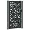 Garden Gate Black 105x180 cm Steel Flame Design | HipoMarket