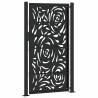 Garden Gate Black 105x180 cm Steel Flame Design | HipoMarket