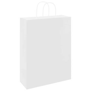 Buy 50 White Paper Bags with Handles - Eco-Friendly & Versatile