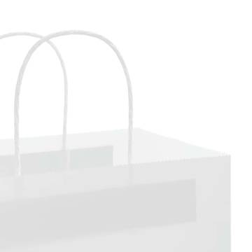 Buy 50 White Paper Bags with Handles - Eco-Friendly & Versatile