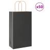  Paper Bags 50 pcs with Handles Black 21x11x36 cm Colour black Size 21 x 11 x 36 cm Quantity in Package 50 