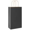 Sustainable Black Paper Bags with Handles - 50 pcs