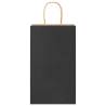 Sustainable Black Paper Bags with Handles - 50 pcs