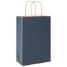 Paper Bags 50 pcs with Handles Blue - Eco-Friendly & Durable