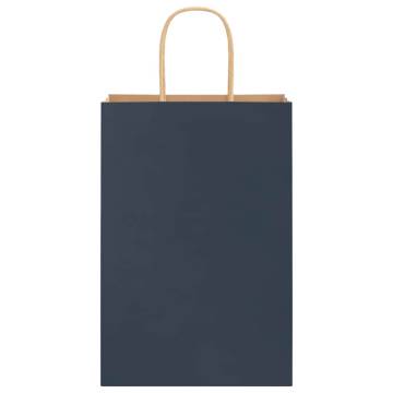 Paper Bags 50 pcs with Handles Blue - Eco-Friendly & Durable