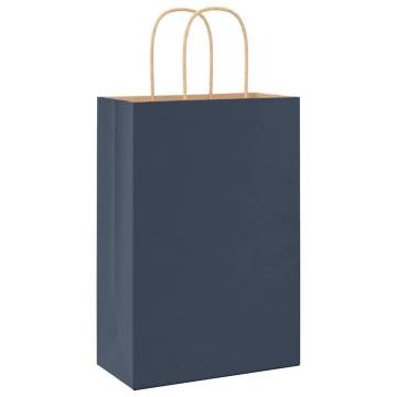 Paper Bags 50 pcs with Handles Blue - Eco-Friendly & Durable