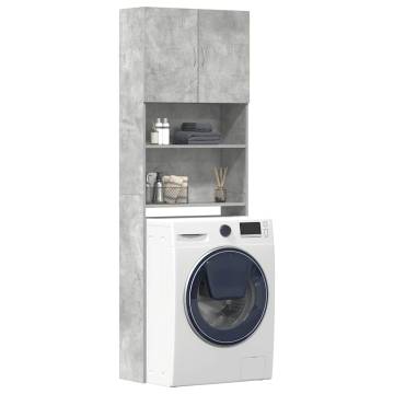 Washing Machine Cabinet Concrete Grey - Space Saving & Durable