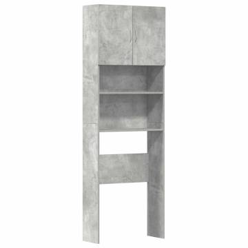 Washing Machine Cabinet Concrete Grey - Space Saving & Durable