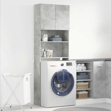 Washing Machine Cabinet Concrete Grey - Space Saving & Durable