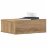  Floating Nightstand Artisan Oak 40x32x15 cm Engineered Wood Colour artisan oak Quantity in Package 1 