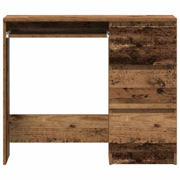 Elegant Old Wood Desk 90x45 cm | Durable Engineered Wood