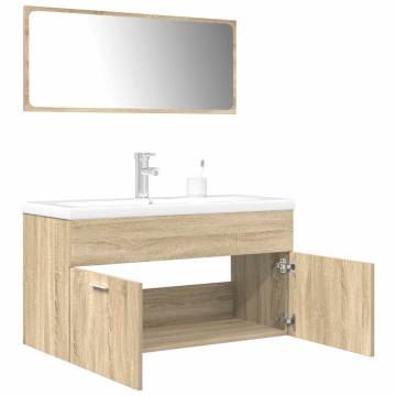 3 Piece Sonoma Oak Bathroom Furniture Set | Stylish & Durable