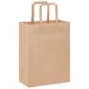 250 Pcs Brown Paper Bags with Handles - Eco-Friendly Packaging