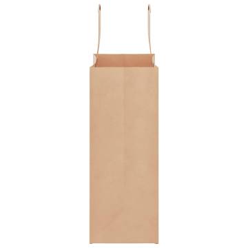 250 Pcs Brown Paper Bags with Handles - Eco-Friendly Packaging