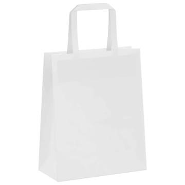 Paper Bags 50 pcs with Handles White – Eco-Friendly & Durable