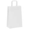 White Paper Bags with Handles - 50 Pcs | Durable & Eco-friendly