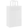 White Paper Bags with Handles - 50 Pcs | Durable & Eco-friendly