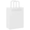 250 White Paper Bags with Handles - Eco-Friendly & Durable