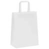 250 White Paper Bags with Handles - Eco-Friendly & Durable