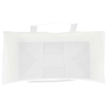 250 White Paper Bags with Handles - Eco-Friendly & Durable