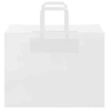 250 White Paper Bags with Handles - Eco-Friendly & Durable