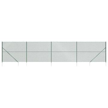 Chain Link Fence with Spike Anchors Green 2.2x10 m | Hipomarket